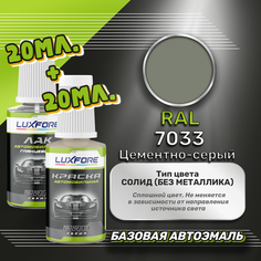 Luxfore подкраска для царапин и сколов RAL 7033 Цементно-серый 20 мл + лак 20 мл комплект