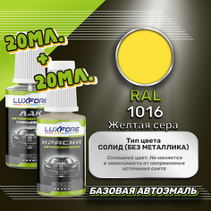 Luxfore подкраска для царапин и сколов RAL 1016 Желтая сера 20 мл + лак 20 мл комплект