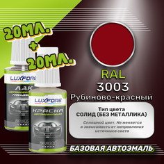 Luxfore подкраска для царапин и сколов RAL 3003 Рубиново-красный 20 мл + лак 20 мл комплект