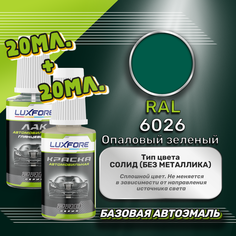 Luxfore подкраска для царапин и сколов RAL 6026 Опаловый зеленый 20 мл + лак 20 мл комплект