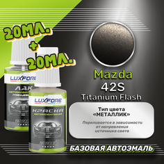 Luxfore подкраска для царапин и сколов Mazda 42S Titanium Flash 20 мл + лак 20 мл комплект