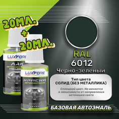 Luxfore подкраска для царапин и сколов RAL 6012 Черно-зеленый 20 мл + лак 20 мл комплект