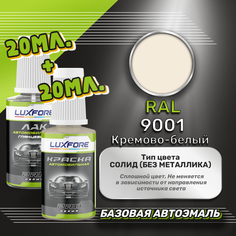 Luxfore подкраска для царапин и сколов RAL 9001 Кремово-белый 20 мл + лак 20 мл комплект