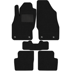 Коврики в салон текстильные Allmone "Стандарт" для Opel Corsa 4 (S07, D) 2006 - 2014, черные, 5шт. / Опель Корса 4