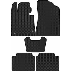 Коврики в салон ЭВА Allmone для Kia K5 5 (DL3) 2019 - Н. В, черные, 5шт. / Киа К5 5