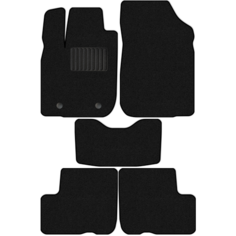 Коврики в салон текстильные Allmone "Стандарт" для Лада Ларгус 1 (LRGS0, R90) 2012 - Н. В, черные, 5шт. / Lada Largus 1
