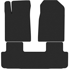 Коврики в салон ЭВА Allmone для Haval F7x 1 (suv) 2019 - Н. В. задний цельный, черные, 3шт. / Хавал