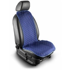 Накидка из ультрамариновой замши Алькантара на водительское автокресло и сиденья переднего ряда чехол с нескользящим силиконовым подкладом Mex Avto
