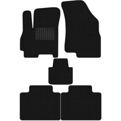 Коврики в салон текстильные Allmone "Стандарт" для EXEED LX 1 (SUV) 2017 - Н. В, черные, 5шт. / Эксид