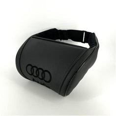 Черная автомобильная подушка под шею на подголовник с черной вышивкой для Audi Brave Elephant