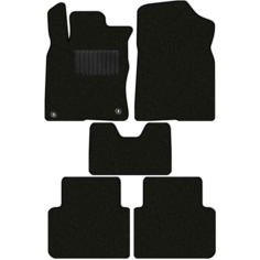 Коврики в салон текстильные Allmone "Классик" для Honda Civic 11 (FE) 2020 - Н. В, черные, 5шт. / Хонда Цивик 11