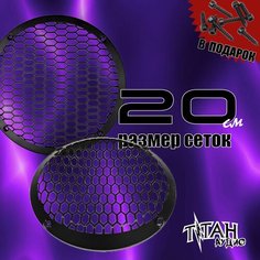 Сетки (грили) 20 см. TAGR-200 , 2 шт. для автомобильных колонок (динамиков) Titan Audio