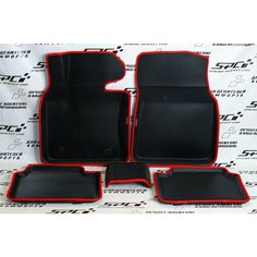 Новинка! Коврики Ева с Пресс Бортами на Toyota Camry c 2017 по 2021г (XV70) ПРЕМИУМ_3D, черно-красный SPC