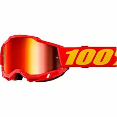 Кроссовые очки, маска 100% Accuri 2 RED, с красной зеркальной линзой