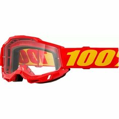 Кроссовые очки, маска 100% Accuri 2 RED OTG , с прозрачной линзой.