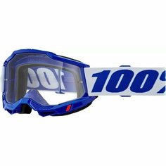 Кроссовые очки, маска 100% Accuri 2 BLUE OTG , с прозрачной линзой.