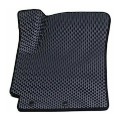 Коврик водителя для Geely Emgrand, Джили Эмгранд, 2023-2024 г. в, износостойкий, с 3Д лапой, серые соты с черным кантом Evateka