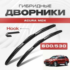Гибридные дворники для Acura MDX 2001-2006 Кроссовер YD1 , 1 пок. Щетки для Акура МДХ комплект 2шт Va24 Ru