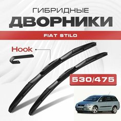 Гибридные дворники для Fiat Stilo 2002-2005 Универсал 192 , . Щетки для Фиат Стило Мульти Вагон комплект 2шт Va24 Ru