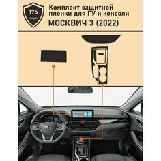 Москвич 3/ Комплект защитных пленок ГУ+Консоль Tonexpert.
