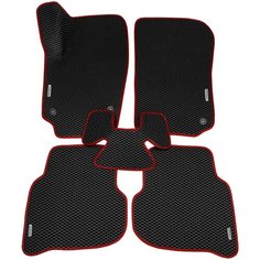 Автомобильные коврики (автоковрики) ЭВА / EVA / ЕВА для Volkswagen Polo Sedan (V) / Фольксваген Поло 5 / 2010 - 2020 + 4 логотипа АвтоЕва.рф