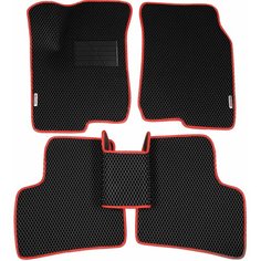 Автомобильные коврики (автоковрики) ЭВА / EVA / ЕВА для Hyundai Elantra 4 (HD) / Хендай Элантра 4 / 2006-2011 + подпятник + 2 логотипа АвтоЕва.рф