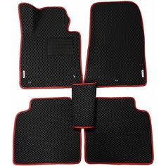 Автомобильные коврики (автоковрики) ЭВА / EVA / ЕВА для HYUNDAI SONATA (VII) (LF) / Хендай Соната 7 / 2014-2019 г. в. + подпятник + 2 логотипа АвтоЕва.рф