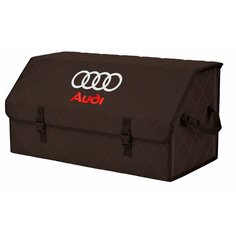 Органайзер-саквояж "Союз" в багажник Audi (Ауди), размер XL Plus. Цвет: коричневый с коричневой прострочкой Ромб. A&P Групп