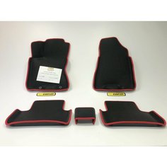 Коврики EVA для Nissan X-Trail 2 поколение, T31 (08.2007 - 02.2014) - Комплект в салон - 3D С бортиками - Черный - Красный кант Нет бренда