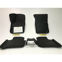 Коврики EVA для Skoda Rapid 1 поколение, NH3 (09.2012 - 09.2020) - Комплект в салон - 3D С бортиками - Черный - Черный кант Нет бренда