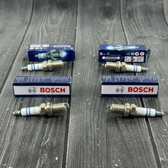 Свечи зажигания Bosch на AUDI 4 шт. (Golf, Jetta, Passat, Tiguan)