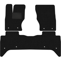 Коврики в салон текстильные Allmone "Стандарт" для Land Rover Range Rover 4 (L405) 2017 - 2022 задний цельный, черные, 3шт. / Ленд Ровер Рендж Ровер 4