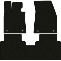 Коврики в салон текстильные Allmone "Классик" для Rising F7 1 2023 - Н. В. задний цельный, черные, 3шт. / Рисинг Ф7 1