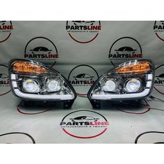 Фары передние на ГАЗель Бизнес Bi-Led хром маска в стиле NN комплект Parts Line