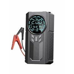 Многофункциональное портативное пусковое устройство 4 в 1, пусковое зарядное устройство для автомобиля, пуско-зарядное устройство, автостарт, компрессор, аккумулятор, фонарик, насадки Нет бренда