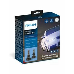 Светодиодная лампа Philips LED HB3/HB4 +250% 5800K Ultinon Pro9000 2шт, с QR кодом подлинности