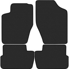 Коврики в салон ЭВА Allmone для Citroen C4 1 (LC) 2004 - 2011, черные, 4шт. / Ситроен С4 1