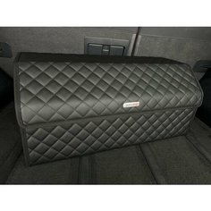 Органайзер в багажник Lada Granta Sport / Лада Гранта Спорт / Кофр 70х30х30, сумка, саквояж, ящик, черный с черной отстрочкой Andycar.Ru