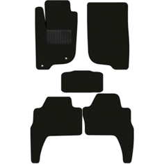 Коврики в салон текстильные Allmone "Классик" для Mitsubishi Pajero Sport 3 (suv) 2016 - Н. В, черные, 5шт. / Митсубиси Паджеро Спорт 3
