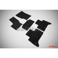 Ворсовые LUX коврики в салон Seintex для Land Rover Range Rover Sport II 2013-2016 (черные, 85223)