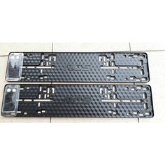 Пластиковые рамки RCS-light, Рамки госномера автомобиля, чёрные, комплект 2 шт. Нет бренда