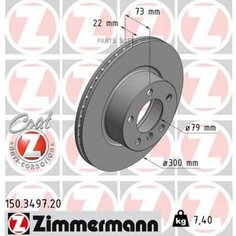 ZIMMERMANN 150.3497.20 Диск тормозной (цена за 1 шт.)
