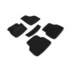 Ворсовые 3D коврики в салон Seintex для Volkswagen Tiguan 2010-2017 (черные)