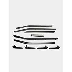 Молдинги обивок дверей, панели и рукоятки двери Лада Веста черный лак ШиК Авто