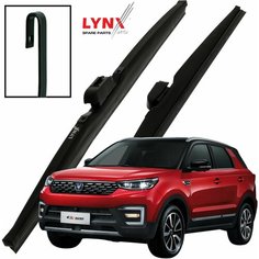 Дворники Changan CS55 Чанган ЦС55 2017 2018 2019 2020 2021 2022 Щетки стеклоочистителя зимние LYNXauto 600мм-500мм к-т 2шт.