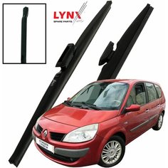 Дворники Renault Scenic (2) JM Рено Сценик рест. 2006 2007 2008 2009 Щетки стеклоочистителя зимние LYNXauto 650мм-550мм к-т 2шт.