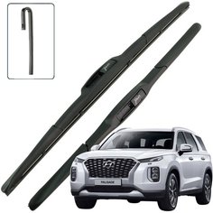 Дворники Hyundai Palisade (1) LX2 Хендай Палисад 2018 2019 2020 2021 2022 Щетки стеклоочистителя гибридные к-т 2шт, 650мм-500мм Lyn Xauto