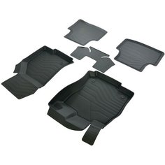 Резиновые 3D LUX коврики в салон SRTK для Skoda Octavia A7 [2013-2020], A8 [2019-.]