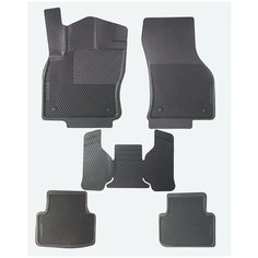 Коврики Автодрайвер для Volkswagen Passat Фольксваген Пассат B8 2015-2020 резиновые с бортом, соты Avtodriver