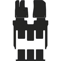 Коврики в салон ЭВА Allmone для Voyah Dreamer 1 (минивен, гибрид) 2021 - Н. В. задний цельный, черные, 4шт. / Воях Дример 1